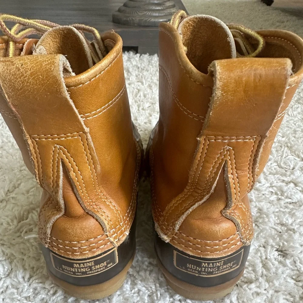 Vintage L.L. Bean Maine Hunting Shoe Boot Mens 8 Usa Made Duck boots